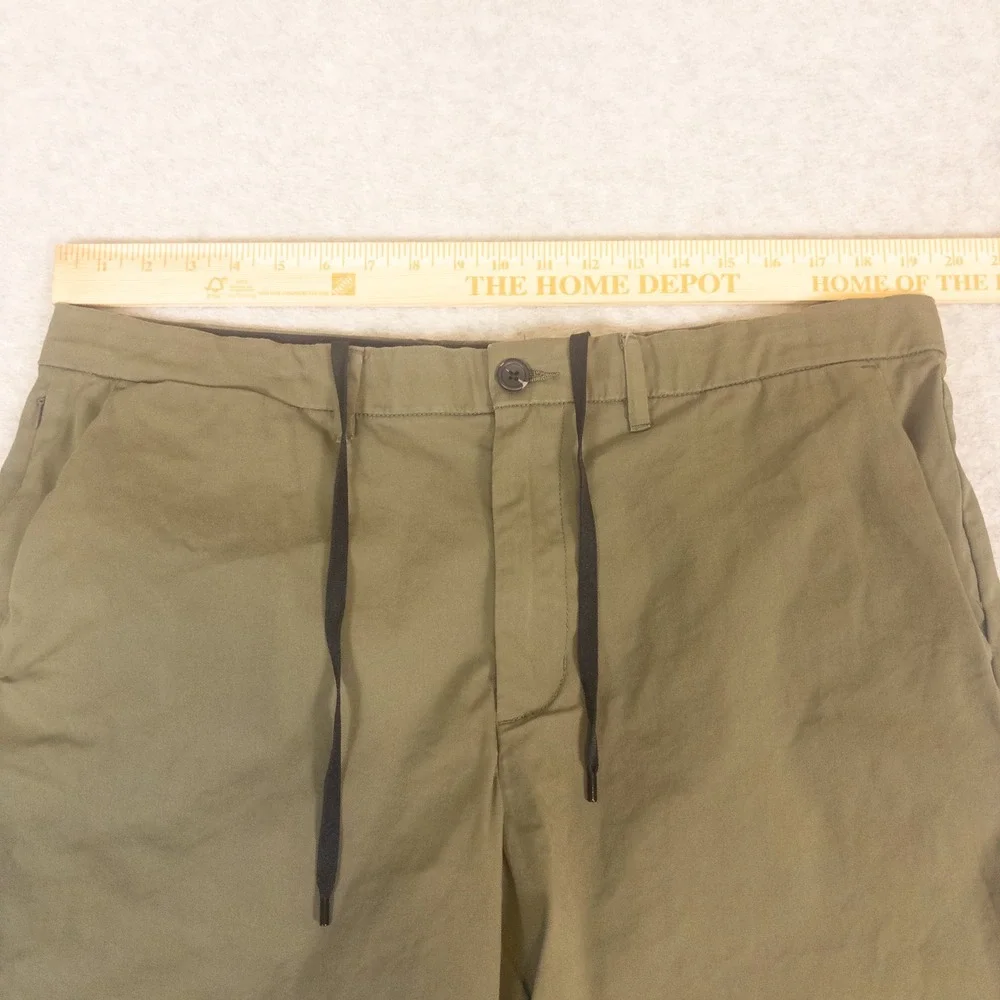 Goodfellow &‎ Co Linden Tech Shorts Mens 40 Olive Green 9 Inch Inseam Drawstring
